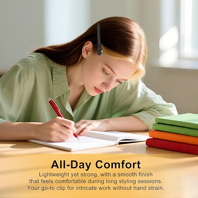 20 PCS Duckbill Hair Clips for Sectioning - 4.3” Professional Non-Slip Hair Clamps with Silicone Band, Gentle No-Mark Hold for Thick Hair, Styling & Coloring, Salon Hairdressing Accessories