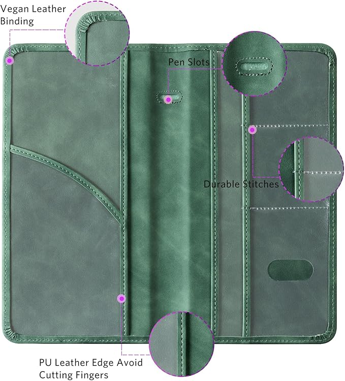 CoBak Car Registration and Insurance Holder - Vehicle Glove Box Car Organizer,Auto Truck Comparment Accessories Case with Magnetic Closure for Essential Document,Driver License,Cards