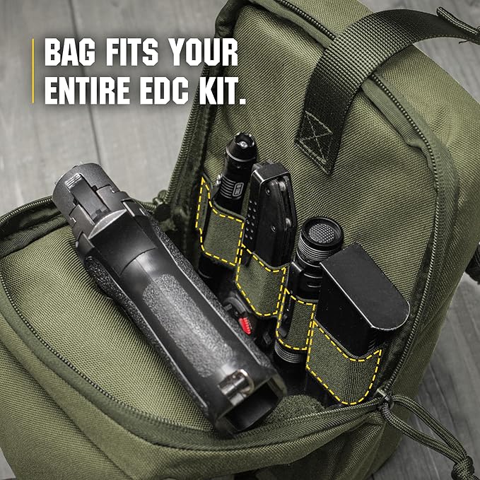 M-Tac CCW Sling Bag for Men & Women - EDC Shoulder Bag Tactical - Crossbody Concealed Carry Bag - Mens Chest Pack