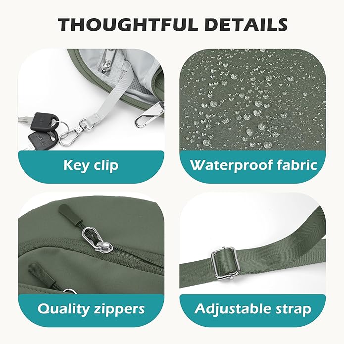 TOPEAST Anti Theft Crossbody Bags for Women Men, Small Sling Crossbody Bag Travel Purse Shoulder Wallet with RFID Blocking