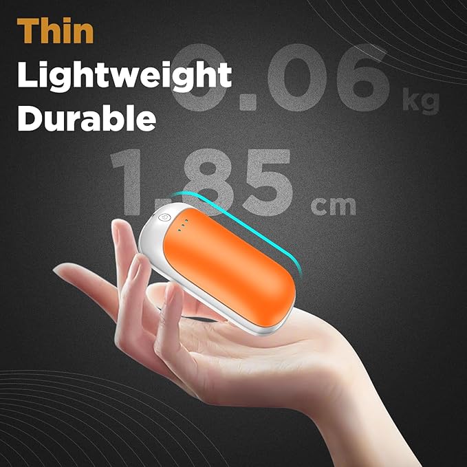 2 Pack Hand Warmers Rechargeable, Portable Electric Hand Warmers Reusable, USB 2 in 1 Handwarmers, Outdoor/Indoor/Warm Gifts for Men Women Kids