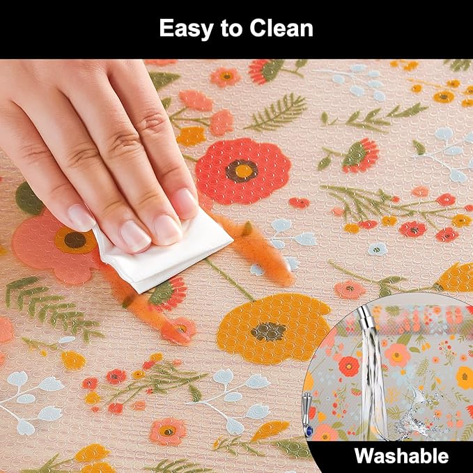 Cooyes Shelf Liner – Premium Non-Adhesive Cabinet & Drawer Liner for Kitchen – Waterproof Shelf Paper with Modern Pattern – Durable EVA Cabinet Mat – Easy to Cut (11.8" W x 360" L)