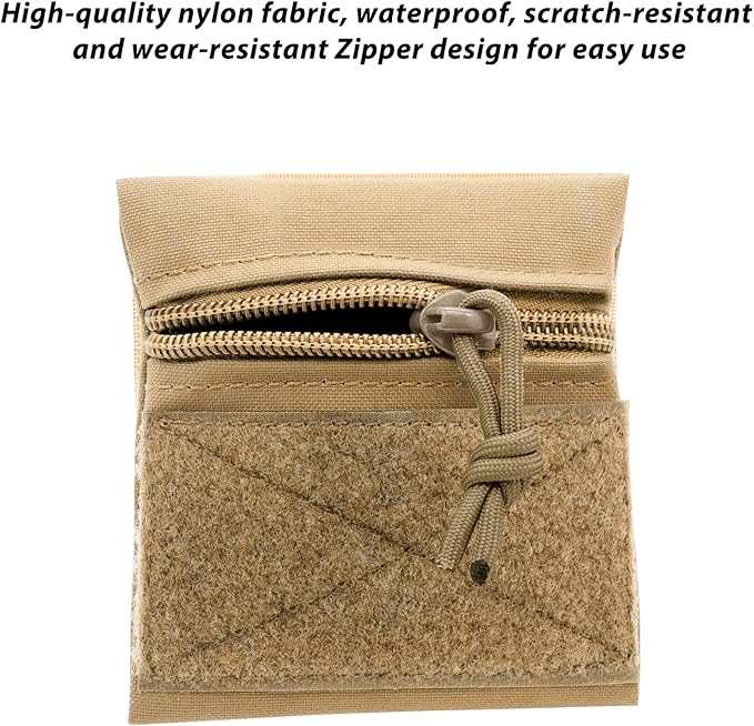 Qavctw Tactical Admin Pouch Bag with Hook and Loop Tool Storage Bag Snack Pouch Candy Bag Hanging Pouches Backpack Accessory Pouch