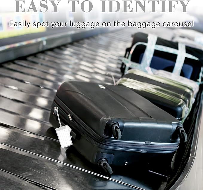 30 Pack Luggage Tags for Suitcases, Airplane Travel Essentials for Flying, International Travel Must-Haves, and Luggage Accessories by Sodsay