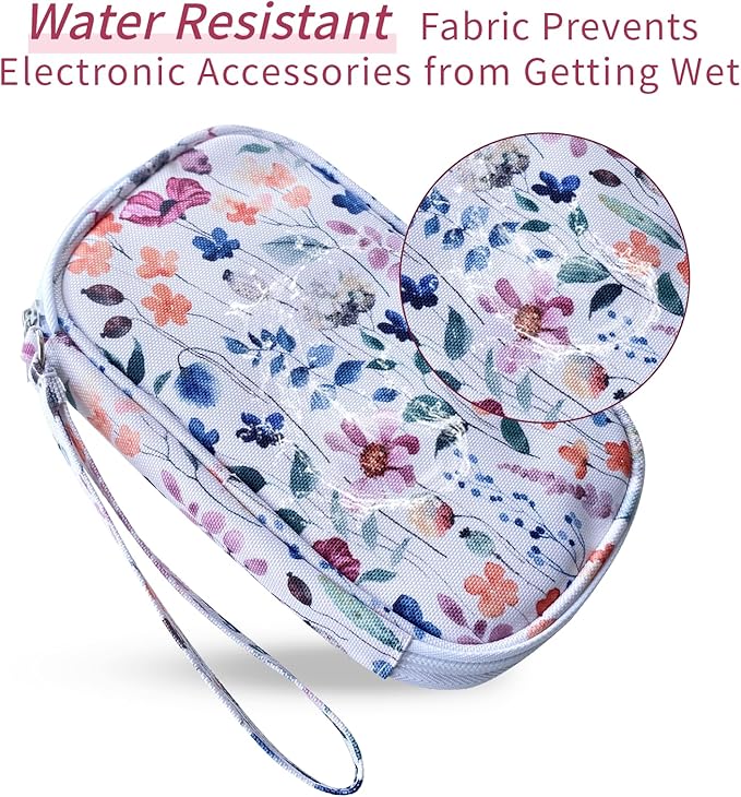 Electronics Organizer Travel Case, Cable Organizer Travel Essentials Tech Pouch,Suitable for Charger, Cable, Phone，Flash Drive,Bohemian leaves