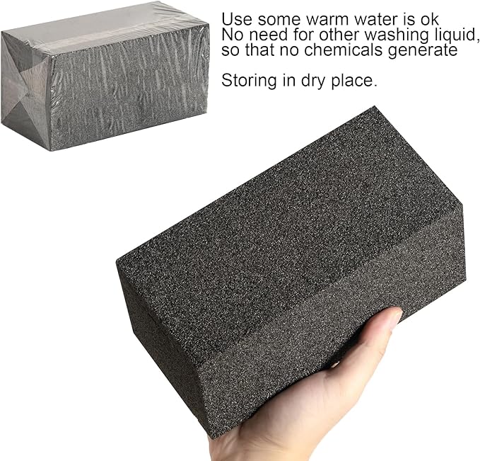 4 Pack Grill Cleaner Brick for Outdoor&Restaurant. Heavy Duty Grill Cleaning Brick. Pumice Stone Cleaner Tool Grill Brick for Cleaning Flat Top Grills Griddles Effectively Without Harsh Chemicals
