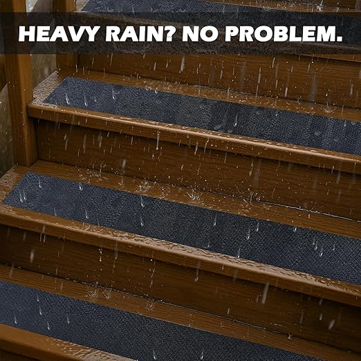 S&X Anti Slip Tape 6" x 60' Premium High Traction Non Skid Tape for Outdoor Stairs, Decks, Ramps - Waterproof & Durable