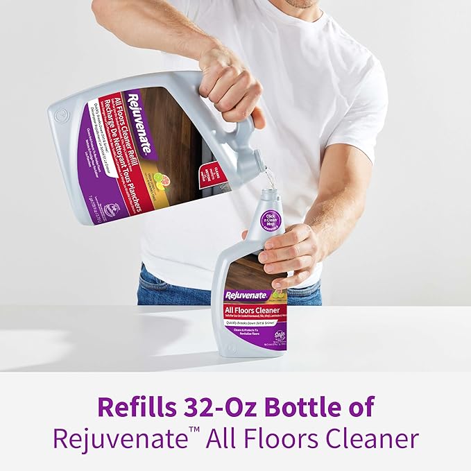 Rejuvenate Floor Cleaner, 1 gal, Bottle, Ready to Use, Liquid, For All Floors HG-R55034-1 Each