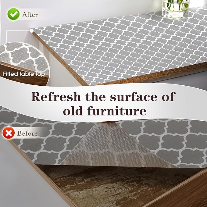 Drawer and Shelf Liner, Non-Slip Kitchen Cabinet Liners Non-Adhesive Thick Strong Grip Waterproof Washable Mats Protect Dresser Shelves Cupboard Bathroom Cabinets, Gray, 12 in X 20 FT