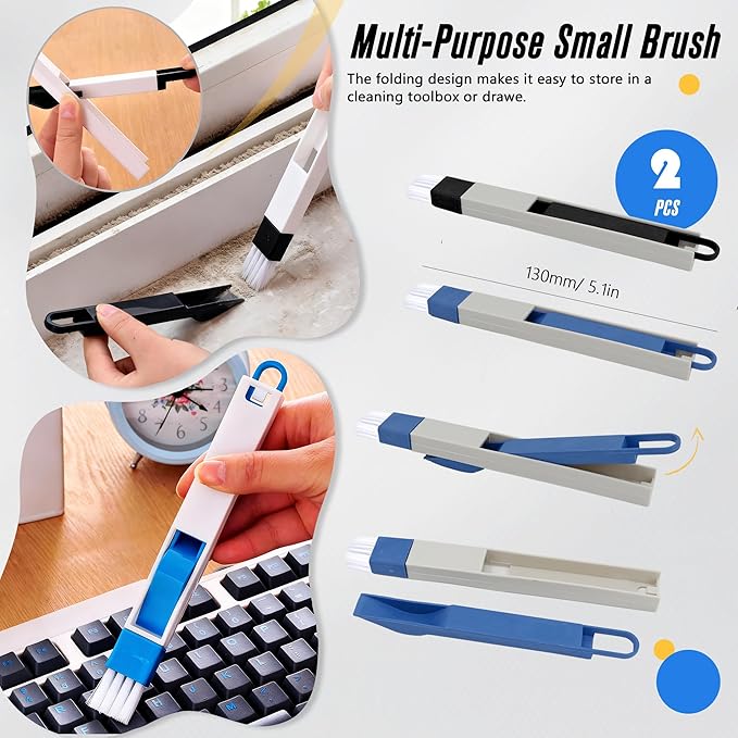 15Pcs Crevice Cleaning Brush Groove Gap Hard Bristle Cleaning Tool Small Clean Brush for Cleaning Sink Toilet Kitchen Door Window Track Cup Teapot