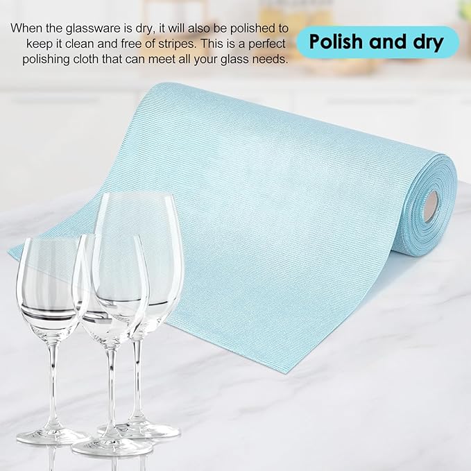 Microfiber Cleaning Cloth, 20 Sheets Glass Cleaning Cloth 11.8" x 15.7", Reusable Towels Kitchen Cleaning Wipes Lint Free Rags for Laptop Camera Lenses LCD Screens (Blue, 11.8" x 15.7")