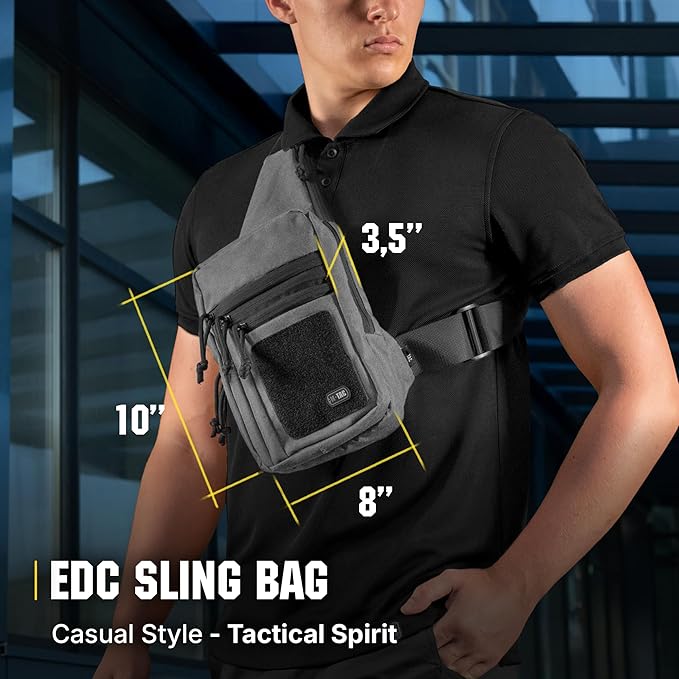 M-Tac CCW Sling Bag for Men & Women - EDC Shoulder Bag Tactical - Crossbody Concealed Carry Bag - Mens Chest Pack