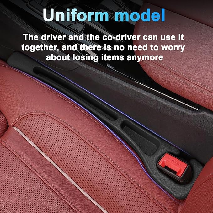 Hekmaden 4-Pack No-Drop Seat Guard - Universal Car Seat Gap Filler Blocker | Never Lose Phone, Keys, or Credit Cards Again Between Seat & Console (4)