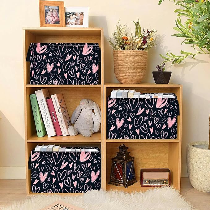Girls Basket Empty Gift Basket with Handles,Closet Shelf Storage Organizer Bins Girls Nursery hamper Kids Toys Books Box Room Decor
