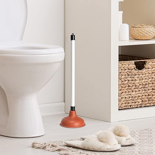 LDR 512 3210A Toilet Sink and Drain, Plastic Handle Rubber Cup Removes Clogs for Bathrooms, Kitchens, Baths, Showers, Powerful Commercial and Residential, Flat Plunger