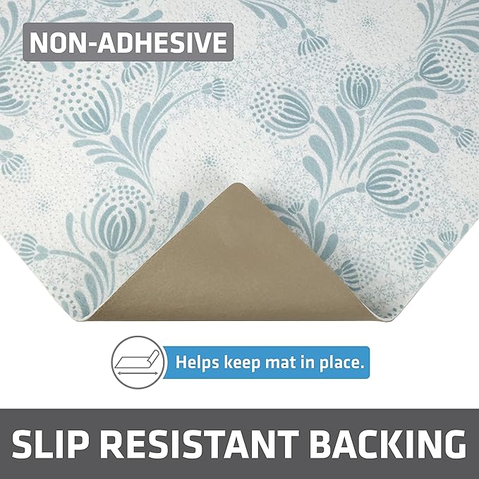 Drymate Premium XL Under Sink Mat, Waterproof Cabinet Protection Mats for Kitchen & Bathroom, Absorbent Shelf Liners, Slip-Resistant, Non-Adhesive, Machine Washable (USA Made)(24”x59”)(Light Blue)