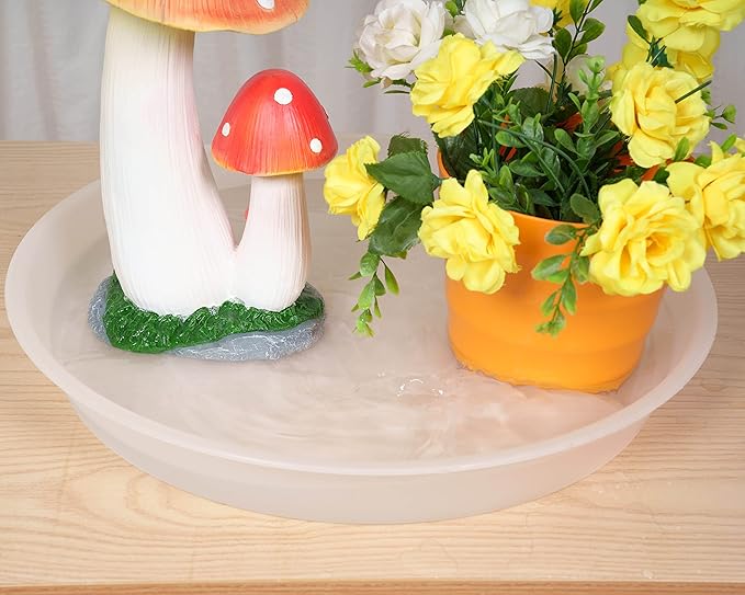 Bleuhome 6 Pack of 12 inch Plant Saucer Clear, Heavy Duty Plastic Plant Saucer 12 inch Round, Durable Plant Tray for Pots, Plant Saucers for Indoors, Plant Trays for Planter 10"/11"/12" (12", Clear)