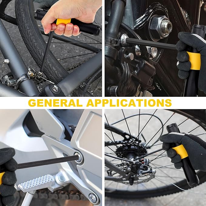 Topline 27-Piece Long Arm Allen Wrench Set with Ball End, SAE, Metric Hex Key Set Included, Hex L-Key Set, Portable Allen Key Set With Storage Rack for Basic Home Repair and General Applications