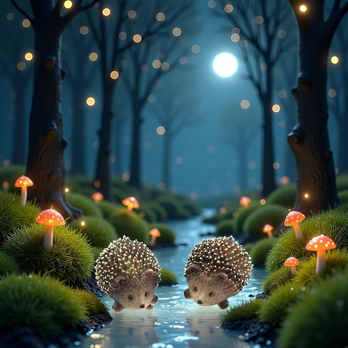 2Pcs Mini Hedgehog Resin Figurines,Lively Animal Statues for Fairy Gardens, Bonsai and Plant Pots,Micro Landscape Decor, Miniature Wild Sculptures for DIY Craft and Home Decor