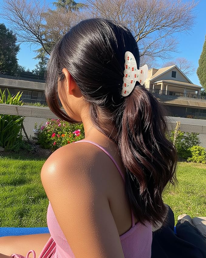 4Pcs Large Acrylic Clips - Big Non-Slip Banana Barrettes for Thick Hair, Strong Hold Jaw Clips for Women Girls