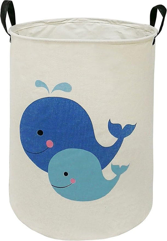 Kids Hamper Baby Laundry Basket Gift Toy Box Storage Nursery Bins Waterproof Organizer Large Canvas Collapsible Chest for Home/Dorm/Kitchen/Pet/Office/Closet/Shelf/Room Decor