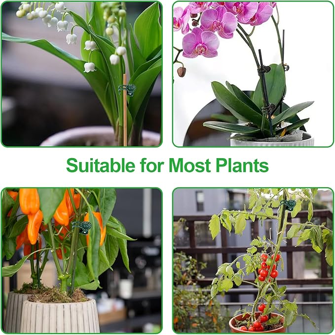 100 Pcs Plant Clips Orchid Clips,Plant Orchid Support Clips,Flower and Vine Clips，Garden Clips，Plant Clips for Climbing Plants