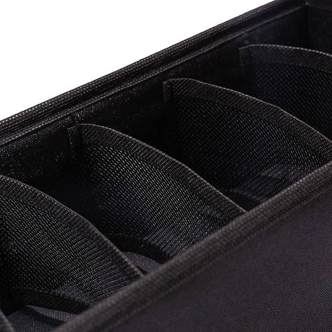 Qozary 3 Pack Sock Underwear Drawer Organizer Dividers, Collapsible Cabinet Closet Storage Boxes for Clothes, Socks, Lingerie, Underwear, Tie, Belt, Baby, Bedroom