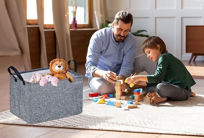 Rec Box Hamper Storage Basket Collapsible Organizer Bin Gift Shelf Baskets for Home and Kitchen Storage