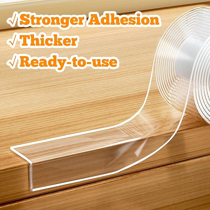 Clear Soft Corner Protectors for Furniture Strip, 2 in x 13.12 FT Edge Bumper with 6 Corner Guards, Window Edge, Wall Protector, Table Corner Protectors and Fireplace in Family