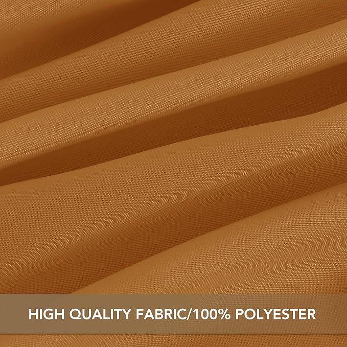 sancua Thanksgiving Tablecloths for 8 Foot Rectangle Tables, 8 Pack Light Brown - Washable Polyester Fabric Fall Table Cloth for Harvest Party, Birthday, Banquet Reception, 60x120 Inch Bronze
