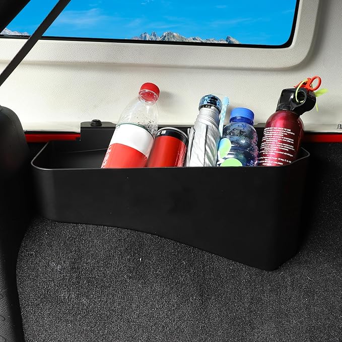 RT-TCZ for Wrangler JK Rear Wheel Well Storage Organizer Bin, Trunk Storage Box for Jeep Wrangler JK JKU 2007-2017 Sport X Sahara Rubicon 4 Door Black Accessories 2pcs