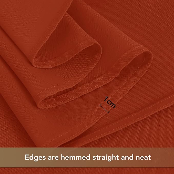 sancua Thanksgiving Tablecloths for 6 Foot Rectangle Tables, 8 Pack Burnt Orange - Washable Polyester Fabric Fall Table Cloth for Holiday Party, Birthday, Banquet Reception, 54x108 Inch Rust