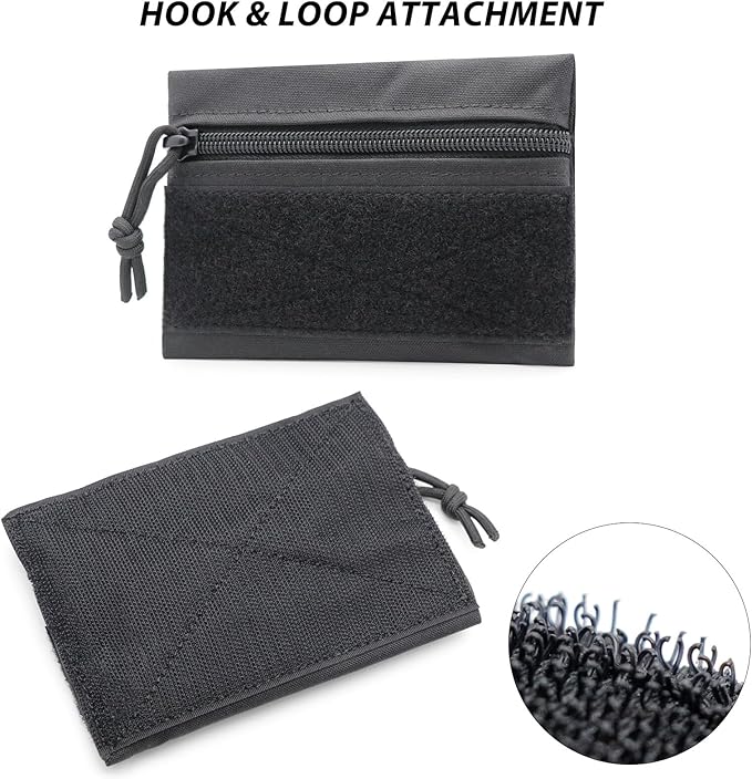 Qavctw Tactical Admin Pouch Bag with Hook and Loop Tool Storage Bag Snack Pouch Candy Bag Hanging Pouches Backpack Accessory Pouch