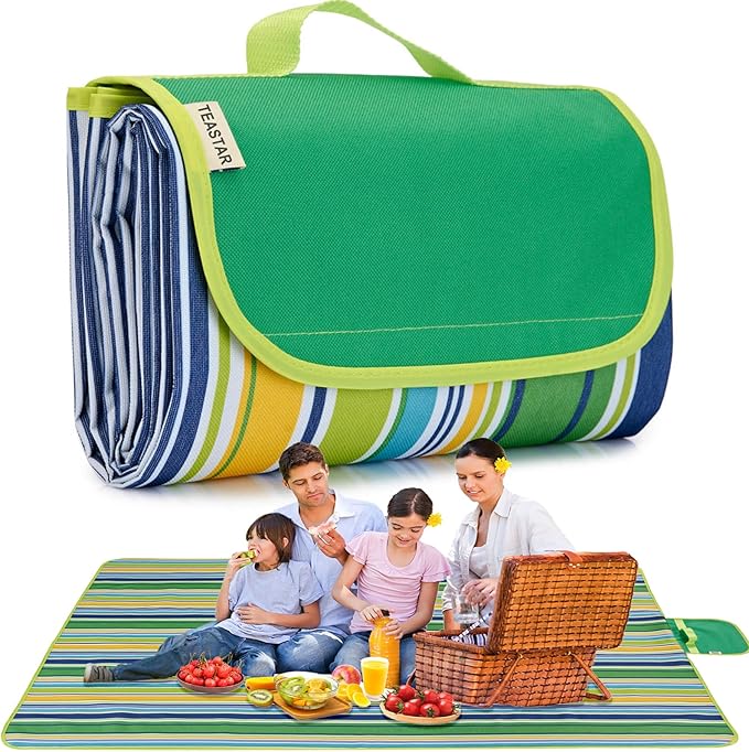 Waterproof Picnic Blanket Extra Large Oversized Beach Blanket Sandproof Outdoor Large Picnic Blankets Foldable Sand Free Beach Mat for Grass, Lawn, Sand, Camping, Stadium, Travel