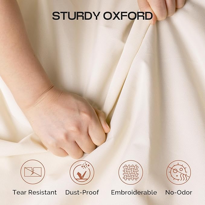 MISSLO 43" Hanging Garment Bags for Travel for Women Heavy Duty Mens Suit Bag Travel Foldable Suit Cover Bags for Closet Storage for Coats, Jackets, Shirts, Clothes, Beige
