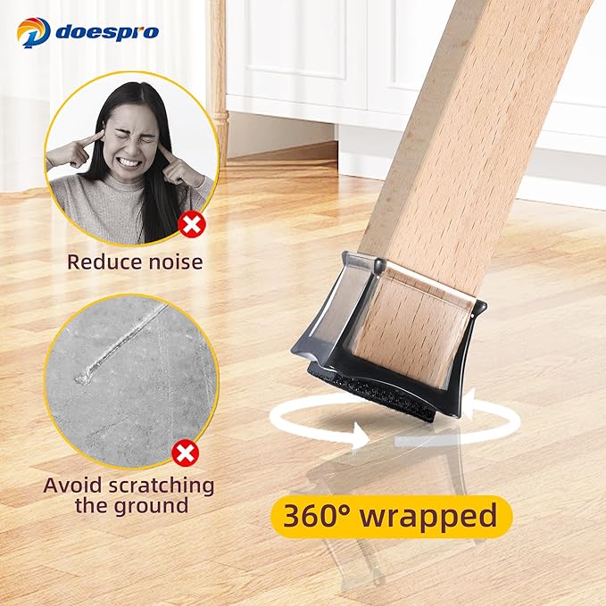 24 Pcs Extra Small Silicone Chair Leg Floor Protectors for Hardwood Floors Felt Furniture Pads Rubber Chair Leg Caps Silicone Cover Reduce Noise Anti Scratch-Black Square Fit (0.6 to 1 inch)