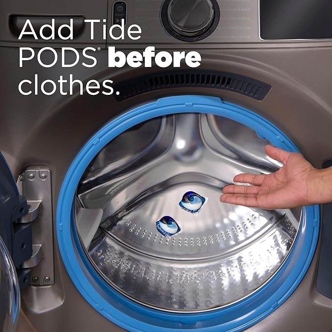 Tide PODS Laundry Detergent Soap with Downy 4-in-1 Stain Remover Freshness Softness Detergent pacs, April Fresh Scent, 32 Count