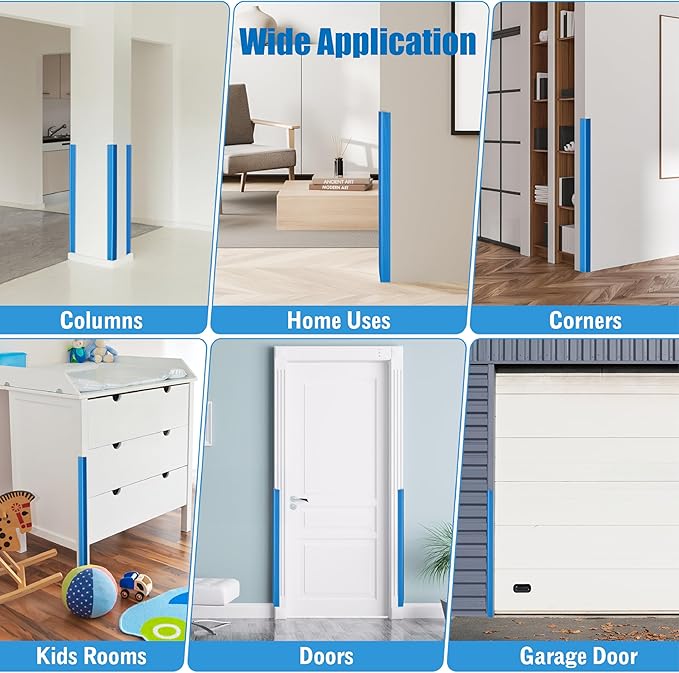 Wall Corner Protectors 4 Pack, 1.57x1.57x23.62x0.12 inch PVC Double-Sided Proof Corner Guards for Sharp Edges, Self-Adhesive Corner Protectors for Home, Kindergarten, Thickness-3mm (0.12 in)