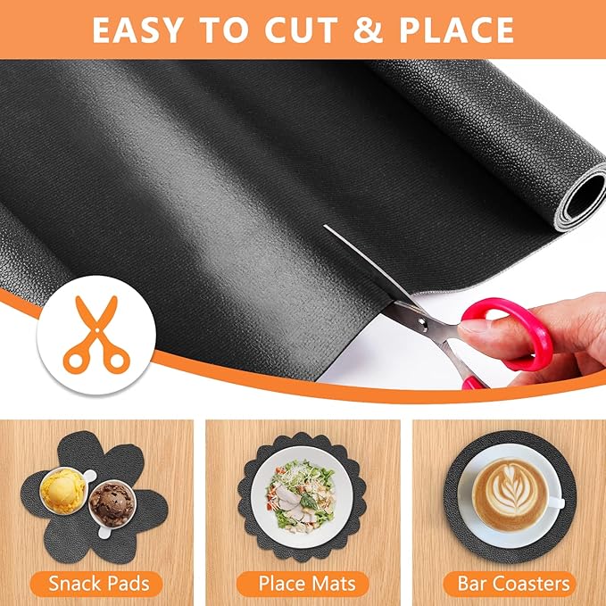 WochiTV Shelf Liner for Cabinets, Drawer Non Adhesive Non Slip Foam Mat for Kitchen, Pantry, Bathroom, Cupboard, Garage, Closet, Shelves, Drawer, Tool Box, Black 23.6 x 354 inches