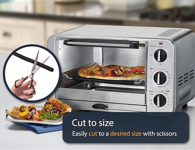 Silicone Oven Guards for Racks by Linda’s Essentials (3 Pack) - Heat-Resistant Rack Protectors Shield, Prevents Burns & Scars, Easy to Fit Design, Must-Have Kitchen Safety 14 Inches Long (Black)
