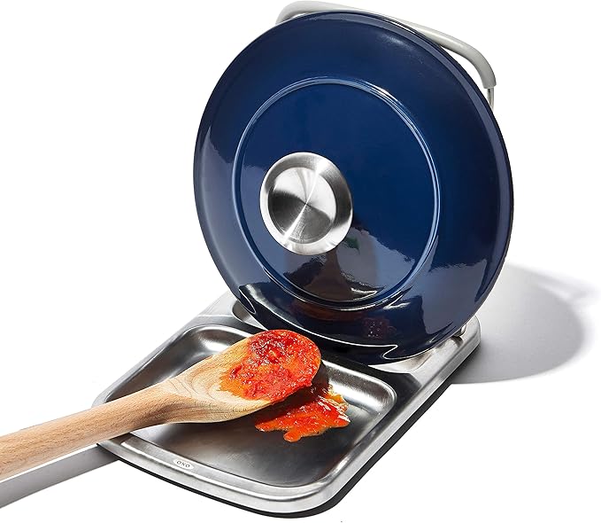 OXO Good Grips Stainless Steel Spoon Rest with Lid Holder