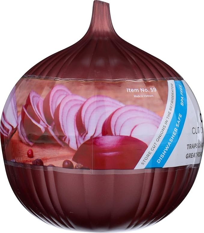 Hutzler Red Onion Saver Storage Container - Cut Onions Stay Fresh Longer