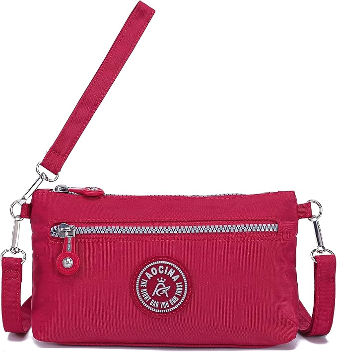 AOCINA Small Wristlet Wallet for Women RFID Blocking Crossbody Purse Gifts for Valentines Day Nylon Cell Phone Purses
