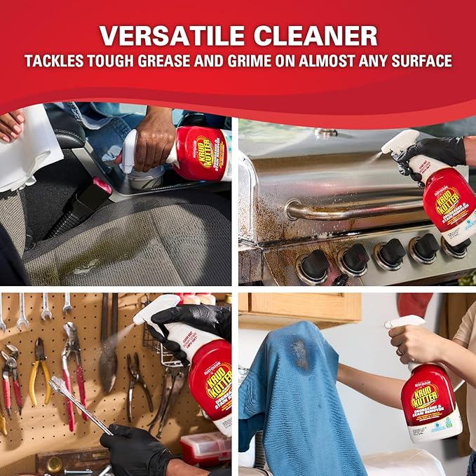 Krud Kutter Original Concentrated Cleaner Degreaser, 1 Gallon, Heavy Duty Multi Surface Cleaner for Grease, Oil and Tough Stains, Dilutable for Kitchen, Garage, Floors and Outdoor Use