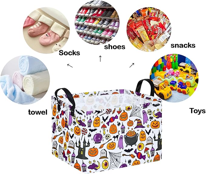 Rectangle Gift Storage Basket Home Shelf Storage Basket Organizer Box Clothes Laundry Hamper Nursery Basket Laundry Basket with Handles