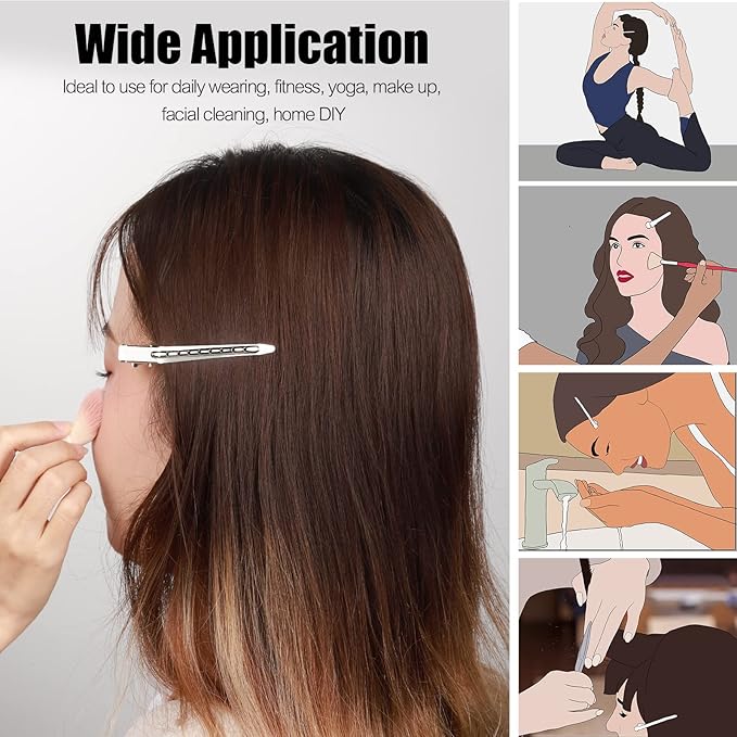 YGDZ Duck Billed Clips, 30pcs 3.5 Inch Metal Alligator Curl Hair Clips with Holes for Styling, Coloring, Thick Hair Rollers, Salon Use, Silver