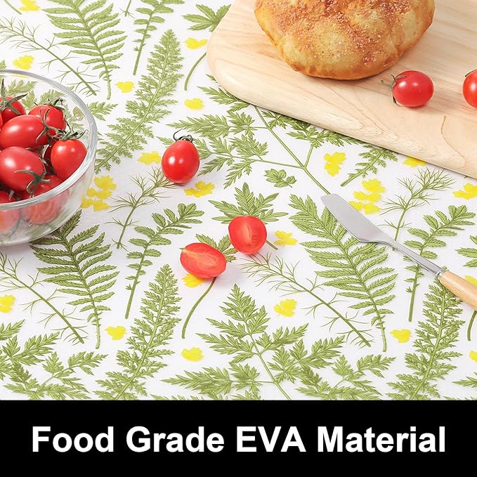 Cooyes Shelf Liners for Kitchen Cabinets Refrigerator Liners Waterproof & Oil-Proof Kitchen Cupboard Liner Drawer Mats EVA Material Non Adhesive Fridge Liner for Shelves（23.6" W x 236" L）