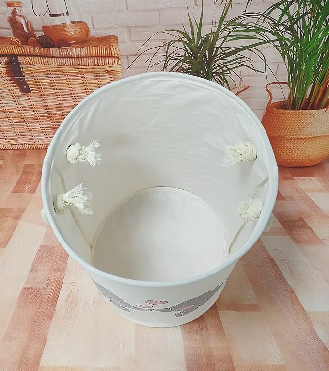 Round Laundry Basket Storage Bins Nursery Hamper Gift Baskets for Home,Office,Home Decor