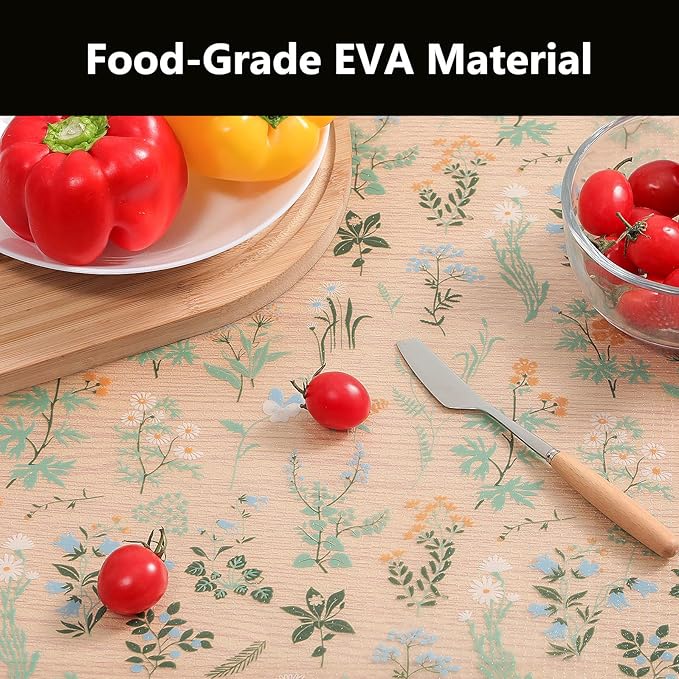INNOLITES Shelf Liners for Kitchen Cabinets – Drawer Liner Waterproof & Oil-Proof, Non-Adhesive EVA with Floral Pattern – Durable Washable, Easy to Cut (Sage Green, 11.8" x 120")