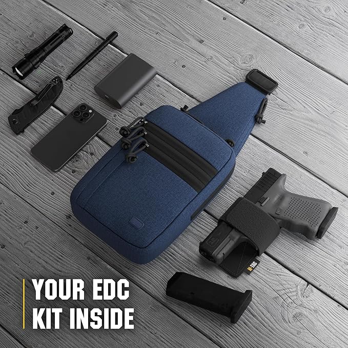 M-Tac CCW Sling Bag for Men & Women - EDC Shoulder Bag Tactical - Crossbody Concealed Carry Bag - Mens Chest Pack